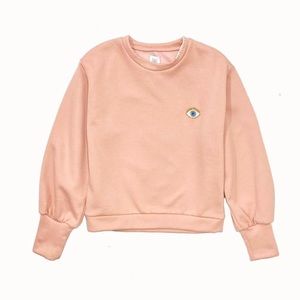 Owl Marrakech Evil Eye Sweatshirt in Dusty Pink